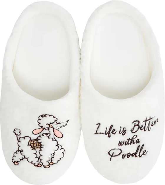 Тапочки домашние HOME Line 05Т-550 (р.39-40, poodle, молочный)