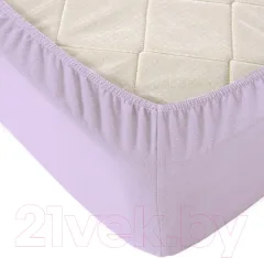 Простыня Alleri Трикотажная на резинке 120x200x20см (лиловый) — фото 5
