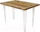 Обеденный стол Buro7 Грасхопер с обзолом и сучками 120x80x75 (дуб натуральный/белый) — фото 7