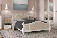Полуторная кровать Bravo Мебель Жасмин 140x200 (белый античный) — фото 6
