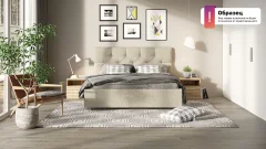 Полуторная кровать Сонум Амалия 140x200 (лаунж кофе) — фото 5