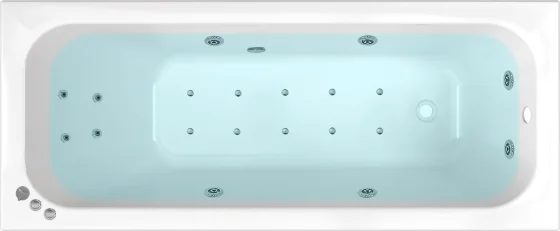Ванна акриловая Triton Ника 170х70 Люкс Flat (с гидромассажем)
