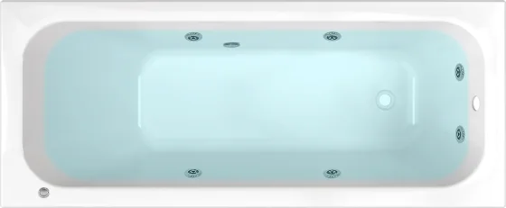 Ванна акриловая Triton Ника 170х75 Базовая Flat (с гидромассажем)