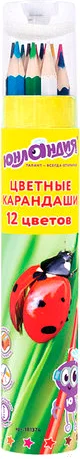 Набор цветных карандашей Юнландия Мир животных / 181374 (12цв)
