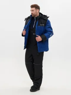 Костюм для охоты и рыбалки Huntsman Полюс -40°C (р.48-50/170-176, синий/черный) — фото 2
