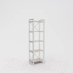 Стеллаж Hype Mebel Стандарт 50x170 (белый/древесина белая) — фото 3