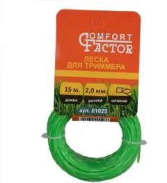 Леска для триммера Comfort Factor Квадрат Крученый 61025 / D89012 — фото 1
