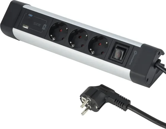 Удлинитель Electraline 62581 (2м, черный)
