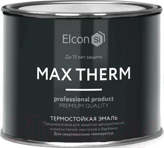 Эмаль Elcon Термостойкая до 700C (400г, графит)