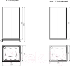 Душевой уголок Radomir 90x100 R / 1-03-6-2-0-1211 (матовое стекло) — фото 4