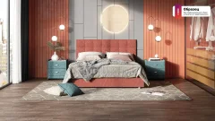Односпальная кровать Сонум Корсо 90x190 (рогожка пепельный) — фото 4
