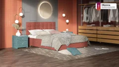Односпальная кровать Сонум Корсо 90x200 (рогожка графит) — фото 5