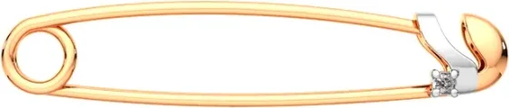 Брошь из розового золота ZORKA 9D0005-9K (с бриллиантом)
