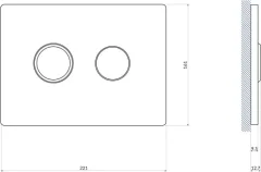 Кнопка для инсталляции Cersanit Accento Circle для Aqua 69083 (золото глянец) — фото 3