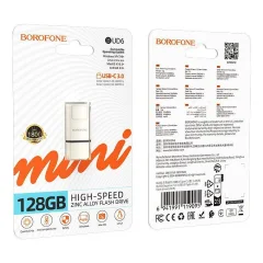 USB flash накопитель Borofone BUD6 128Gb USB 3.0 (металлик) — фото 4