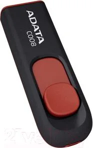 USB flash накопитель A-data C008 Black-Red 32 Gb (AC008-32G-RKD)