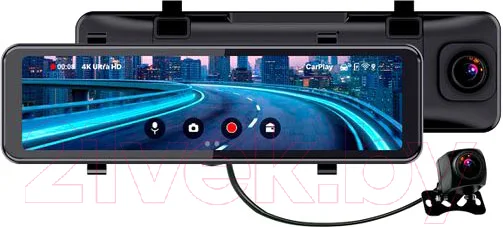 Видеорегистратор-зеркало TrendVision CarPlay Mirror (черный)