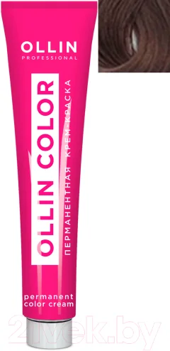 Крем-краска для волос Ollin Professional Color перманентная 6/71 (100мл, темно-русый коричнево-пепельный) — фото 1