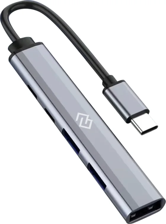 USB-хаб Digma DHUB-5USB-AC-3.0 (серебристый)