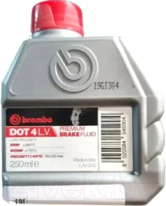 Тормозная жидкость Brembo DOT 4 Low Viscosity / LA4202 (250мл) — фото 1
