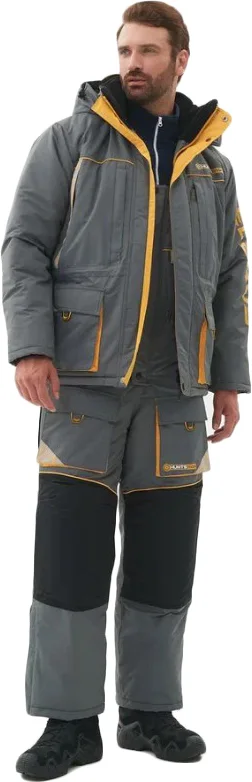 Костюм для охоты и рыбалки Huntsman Elbrus -35°C (р.52-54/182-188, серый/банан)