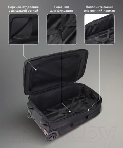 Чемодан на колесах Jogel Essential Cabin Trolley Bag / JE4BA0422.99 (черный) — фото 10