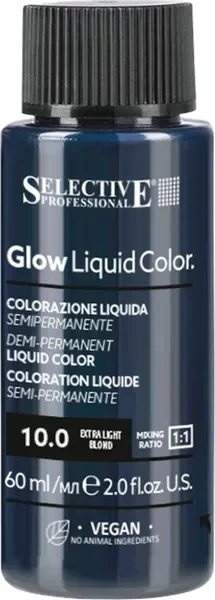 Тонирующий концентрат для волос Selective Professional Glow Liquid Colors 10.0 (60мл) — фото 5