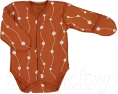 Боди для малышей Rant Hugs And Kisses С длинным рукавом / HK_PCB67-62 (Pattern Brown, р.62) — фото 1