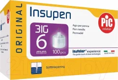 Набор игл для подкожных инъекций Pic Solution Insupen Original G31 0.25x6мм (100шт) — фото 3