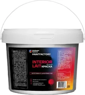 Краска PaintFactory Interior Lait для потолков и стен для внутренних работ (7кг, белый)