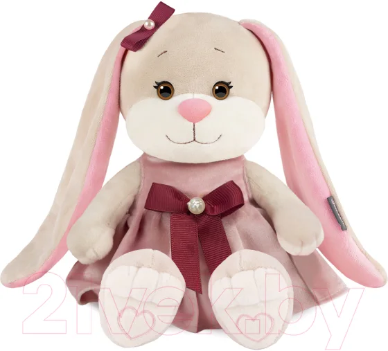 Мягкая игрушка Jack&Lin Зайка Лин в бархатном платьице с бантиком / JL-04202305-20