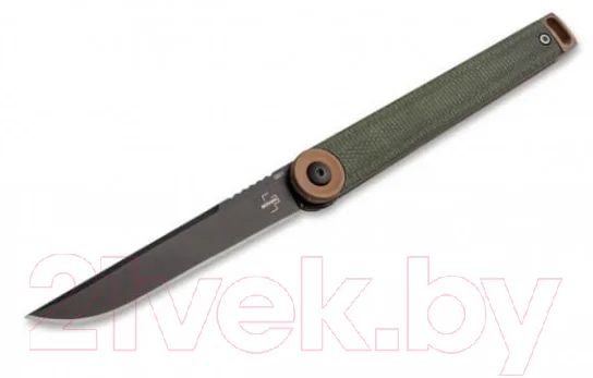 Нож туристический Boker Plus Kaizen Green Canvas Micarta / 01BO391