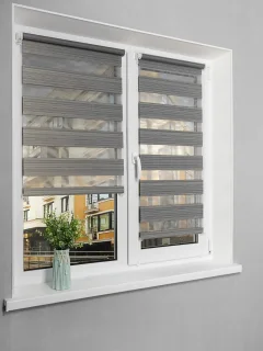 Рулонная штора Lm Decor Марсель ДН LB 25-05 180x185 (темно-серый) — фото 2