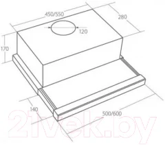 Вытяжка телескопическая Akpo Light Eco Glass 60 WK-7 (серое стекло) — фото 4