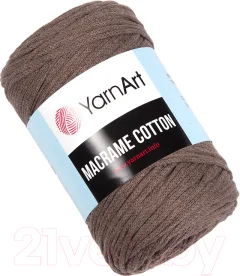 Пряжа для вязания Yarnart Macrame Cotton 20% полиэстер, 80% хлопок 225м / 9464990 (791 какао) — фото 1