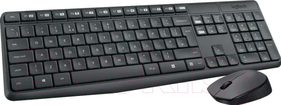 Комплект клавиатура и мышь Logitech MK235 (черный)