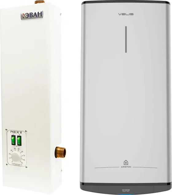 Комплект электрического котла с бойлером Эван Стандарт Next-9 (12909) + Ariston ABS VLS PRO R 50 (3700708)