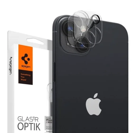 Набор защитных стекол для телефона Spigen Optik.tr Camera Protector для iPhone 14/14 Plus / AGL05229 (2шт, Crystal Clear)