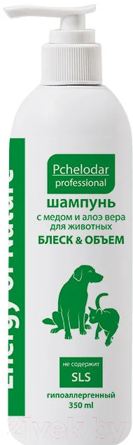 Шампунь для животных Pchelodar С медом и алоэ вера (350мл)