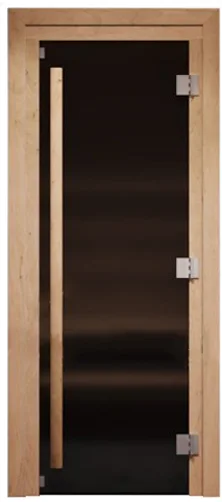Стеклянная дверь для бани/сауны COOPER Premium 200x81.5 (бронза матовая)