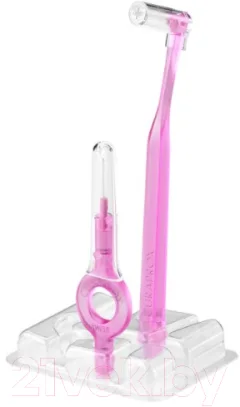 Ершики межзубные Curaprox Prime Start UHS 409/470 (5шт, розовый держатель) — фото 5