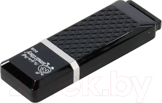 USB flash накопитель SmartBuy Quartz Black 8Gb (SB8GBQZ-K)