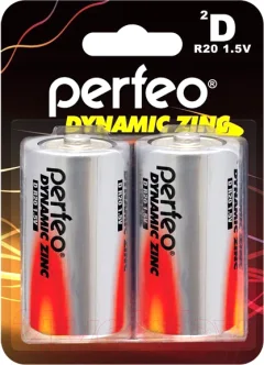 Комплект батареек Perfeo R20/2BL Dynamic Zinc/20 — фото 1
