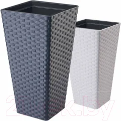 Кашпо Formplastic Rattana Slim / FP-3910-014 (антрацитовый) — фото 3