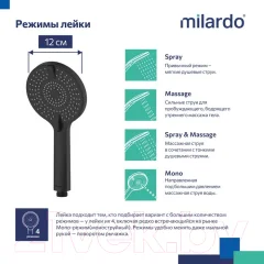 Лейка ручного душа Milardo Rora ROR4FBRM18 — фото 9