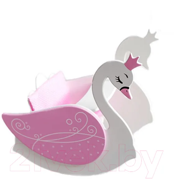 Аксессуар для куклы Leader Toys Shining Crown Стульчик для кормления Изящный лебедь / 71220 (розовый)