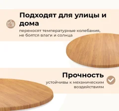 Столешница для стола Sheffilton Верзалит SHT-TT46 80 (дуб) — фото 2