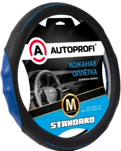 Оплетка на руль Autoprofi SL-2502 BK/BL (M) — фото 3