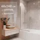 Стеклянная шторка для ванны Saniteco SNT-26 Chrome (140х60) — фото 6