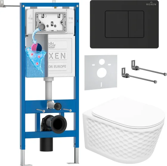 Инсталляция с унитазом подвесным Roxen StounFix Dual Fresh 868528